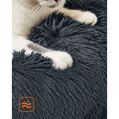 Feandrea Lit pour Chien, Panier en Forme de Beignet pour Chien