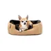 lionto weiches Hundebett mit niedrigem Einstieg und Wendekissen
