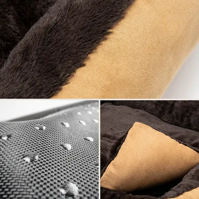 lionto coussin chien doux avec entrée basse et coussin réversible