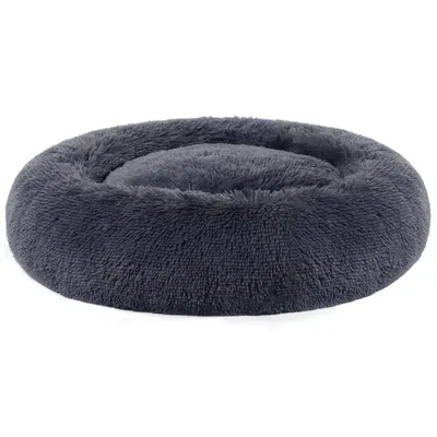 Feandrea Lit pour Chien, Panier en Forme de Beignet pour Chien