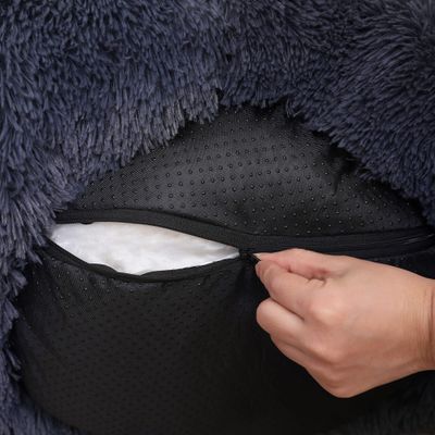 Feandrea Lit pour Chien, Panier en Forme de Beignet pour Chien