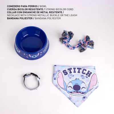 Stitch Mangeoire pour chien en polyester