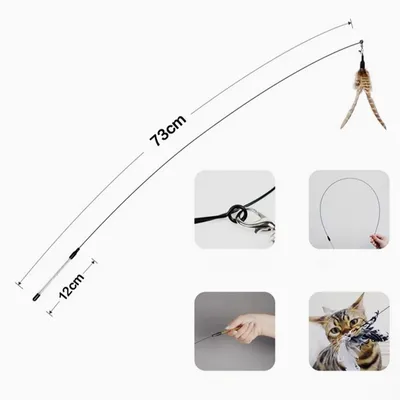 MCBOSON  Kit de bâtonnets pour chat avec manche en bois