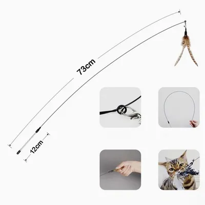 MCBOSON  Kit de bâtonnets pour chat avec manche en bois