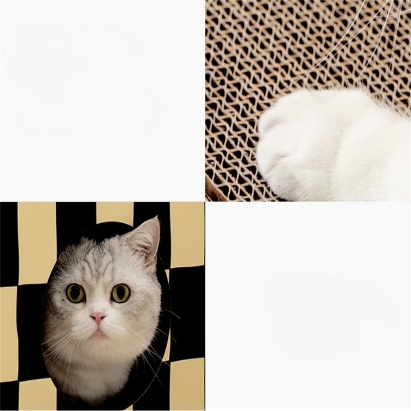 MCBOSON Planche à gratter pour chat et lit pour chat deux en un