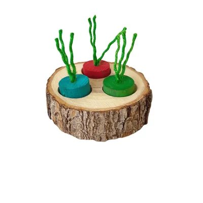 ZenPets Boîte à nourriture en bois pour rongeurs