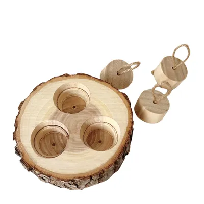 ZenPets Boîte à nourriture en bois pour rongeurs