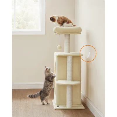 Feandrea Arbre à Chat avec 2 Grottes, pour Foyers Multi-Chats