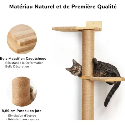 FUKUMARU Arbre à chat mural FUKUMARU Arbre à chat mural