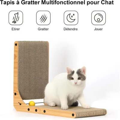 FUKUMARU Griffoir pour chat en carton résistant