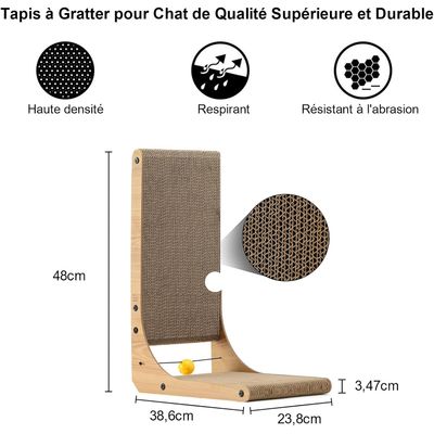 FUKUMARU Griffoir pour chat en carton résistant