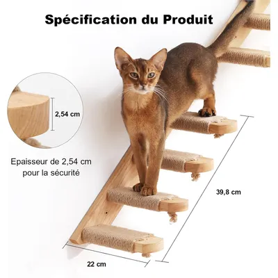 FUKUMARU  Étagère murale d'escalade pour chat