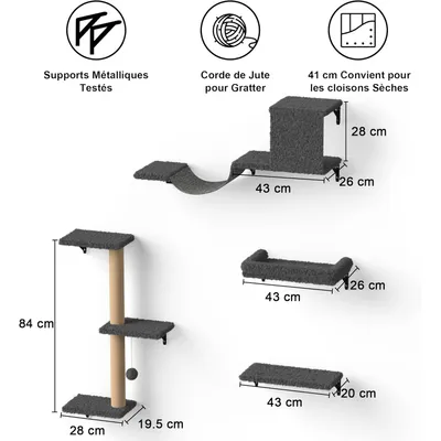 FUKUMARU Support mural pour chat