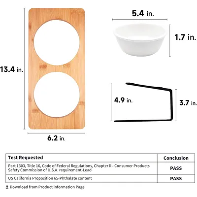 FUKUMARU Gamelle en céramique et support en bambou