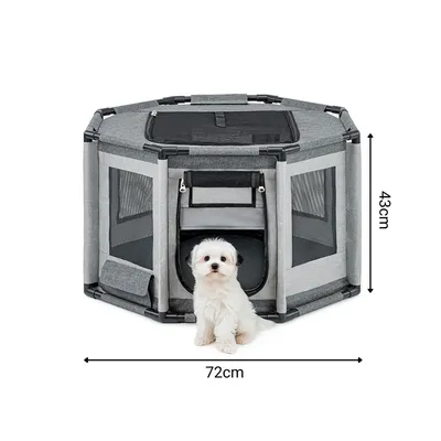 lionto parc chiot en tissu Oxford avec filet, fermeture zippée et poche