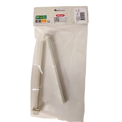 zolux - 2 Perchoirs plastique beige de 18 cm, pour cage oiseaux