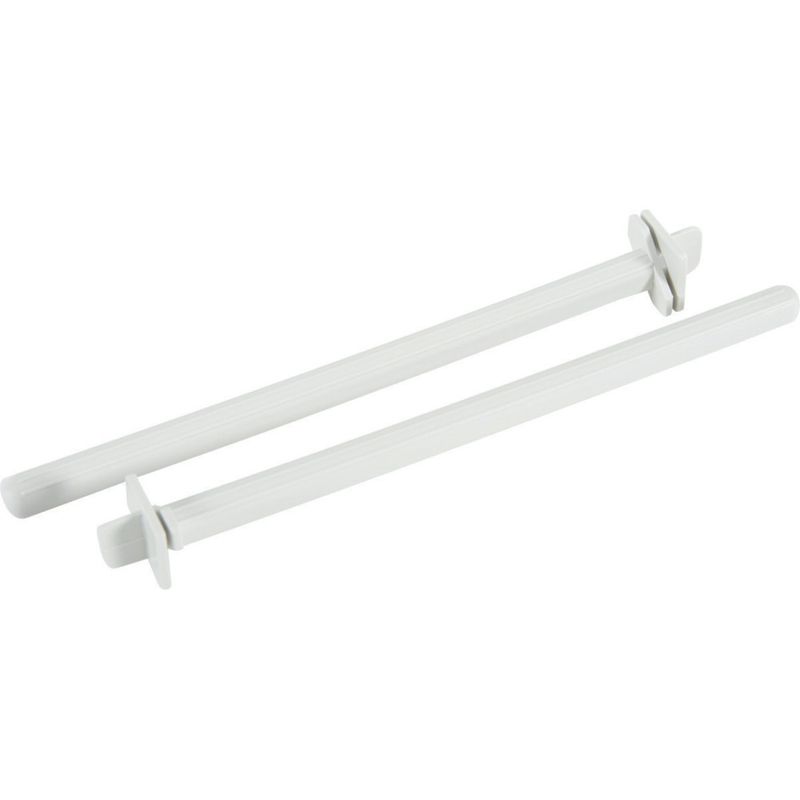 zolux - 2 Perchoirs plastique beige de 18 cm, pour cage oiseaux