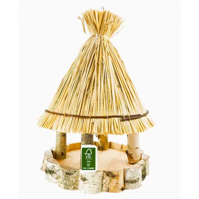 zolux - Mangeoire paillote ronde ø31 cm hauteur 47 cm, pour oiseaux