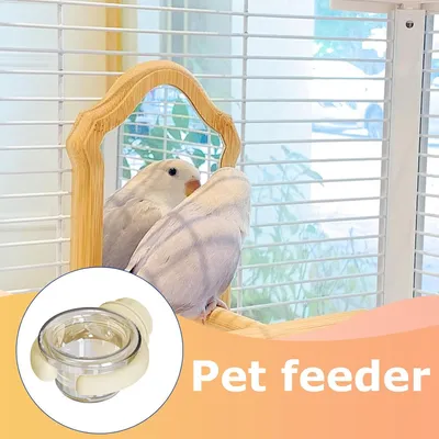 3 Pack - Feeder pour cage d'oiseaux - Plastique, portable, avec serre