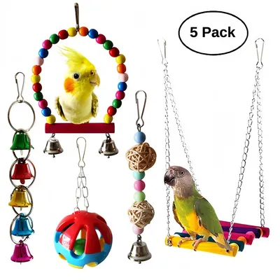 ZenPets Ensemble de jouets pour oiseaux - Pack de 5 pièces ZenPets Ensemble de jouets pour oiseaux - Pack de 5 pièces