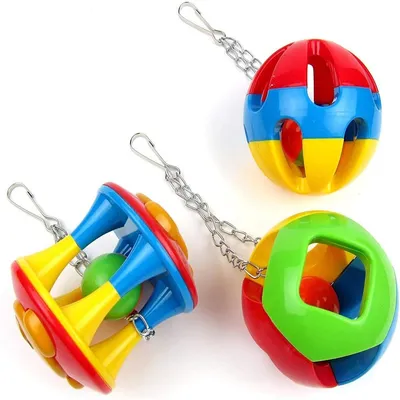 IntiMeg Ensemble de trois jouets à mâcher pour oiseaux