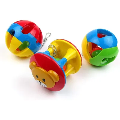 IntiMeg Ensemble de trois jouets à mâcher pour oiseaux