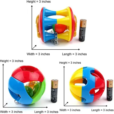 IntiMeg Ensemble de trois jouets à mâcher pour oiseaux
