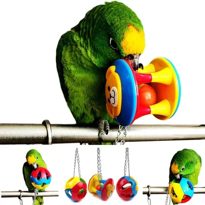 IntiMeg Ensemble de trois jouets à mâcher pour oiseaux