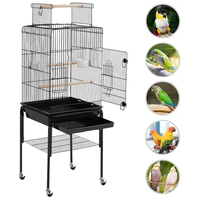 Vogelkäfig mit Ständer Vogelbauer Vogelvoliere Vogelhaus Papagei Käfig