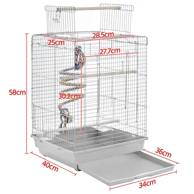 Yaheetech Cage à Oiseaux Décorative en Métal