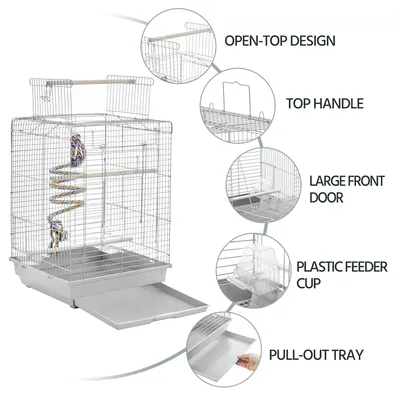 Yaheetech Cage à Oiseaux Décorative en Métal