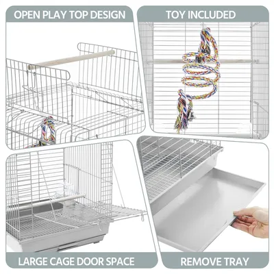 Yaheetech Cage à Oiseaux Décorative en Métal
