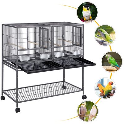 Großer Vogelkäfig Vögel Doppelkäfig Trennwand Trenngitter Zuchtkäfig
