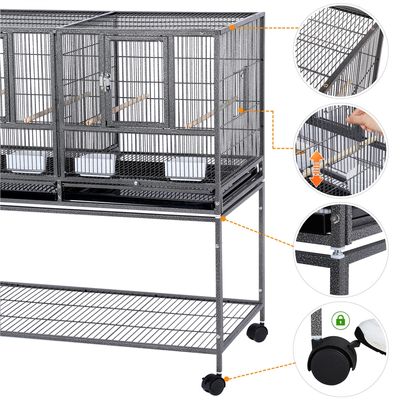 Großer Vogelkäfig Vögel Doppelkäfig Trennwand Trenngitter Zuchtkäfig