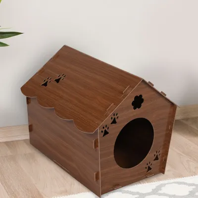 WELLHOME Maison pour chat en bois