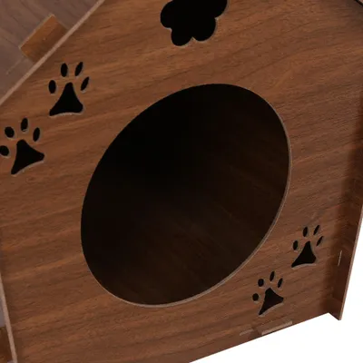 WELLHOME Maison pour chat en bois