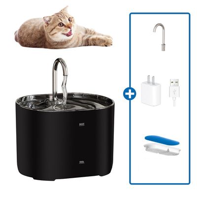 ZenPets Boîte à eau pour chats intelligente et silencieuse Noir