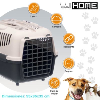 WELLHOME Transporteur portatif en plastique pour animaux de compagnie