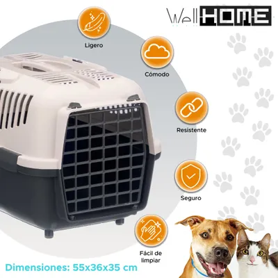 WELLHOME Transporteur portatif en plastique pour animaux de compagnie