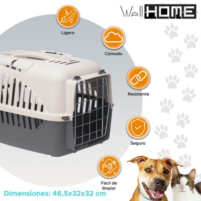 WELLHOME Transporteur portatif en plastique pour animaux de compagnie