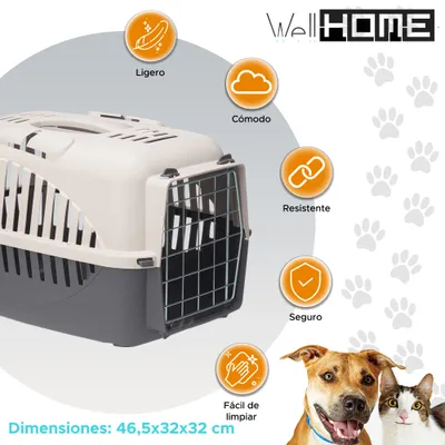WELLHOME Transporteur portatif en plastique pour animaux de compagnie