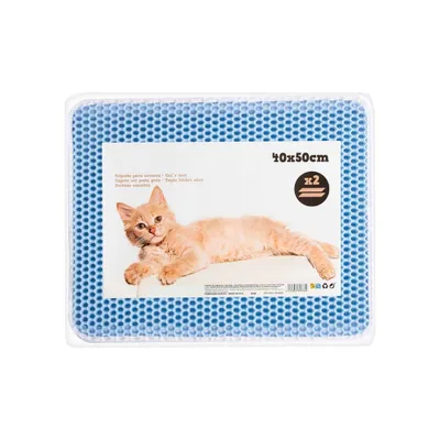 WELLHOME Tapis de litière chat Bleu 40x50x1,5cm