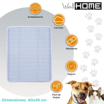 WELLHOME Paillasson en plastique pour litière pour chat