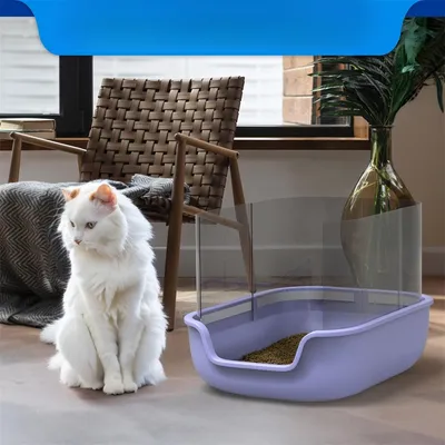 IntiMeg Panneaux anti-projection pour bac à sable pour chat