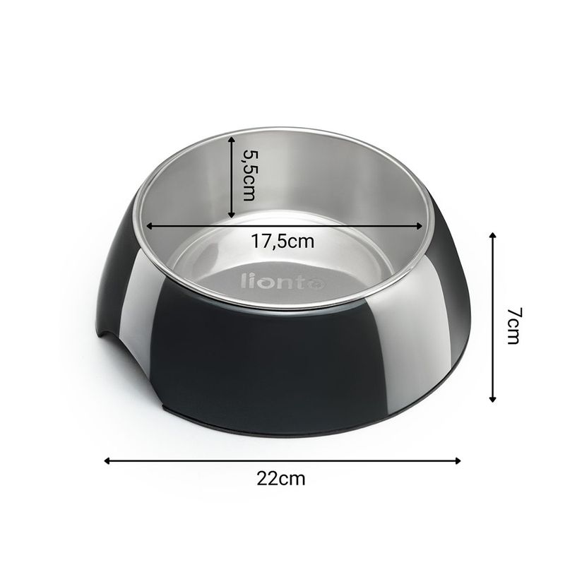 lionto gamelle chien Melamin antidérapante avec bol inox amovible