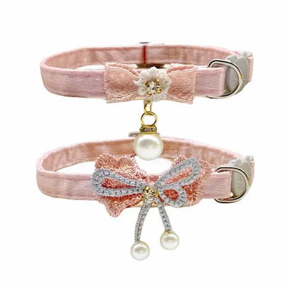 ZenPets Collier ruban & dentelle pour chat
