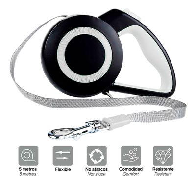 WELLHOME Laisse extensible en nylon pour animaux de compagnie