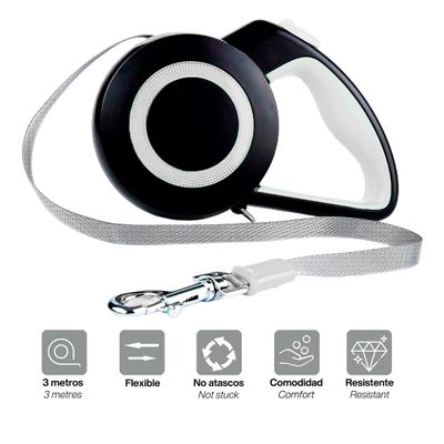 WELLHOME Laisse extensible en nylon pour animaux de compagnie