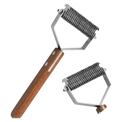 ZenPets Peigne démêlant en bois et acier inoxydable