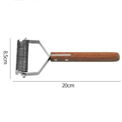 ZenPets Peigne démêlant en bois et acier inoxydable